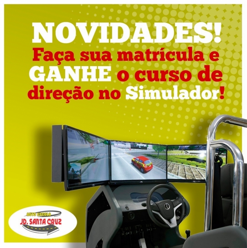 Aula de Simuladores de Direção Vila Brasílio Machado - Simulador de Carro na Auto Escola
