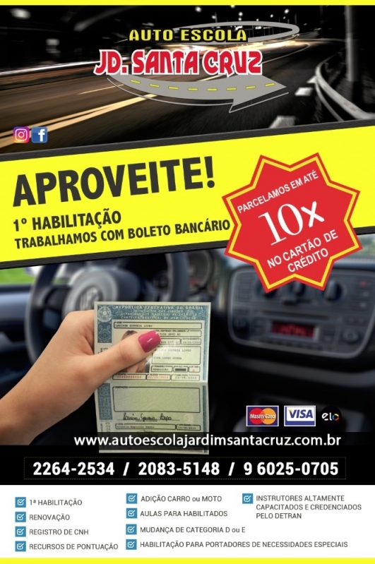 Auto Escola de Cnh Categoria B Mirandópolis - Categoria a Cnh