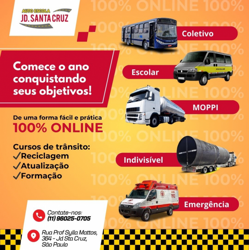 Curso de Cargas Perigosas Online Valor Parque Ibirapuera - Curso Online de Transporte Escolar